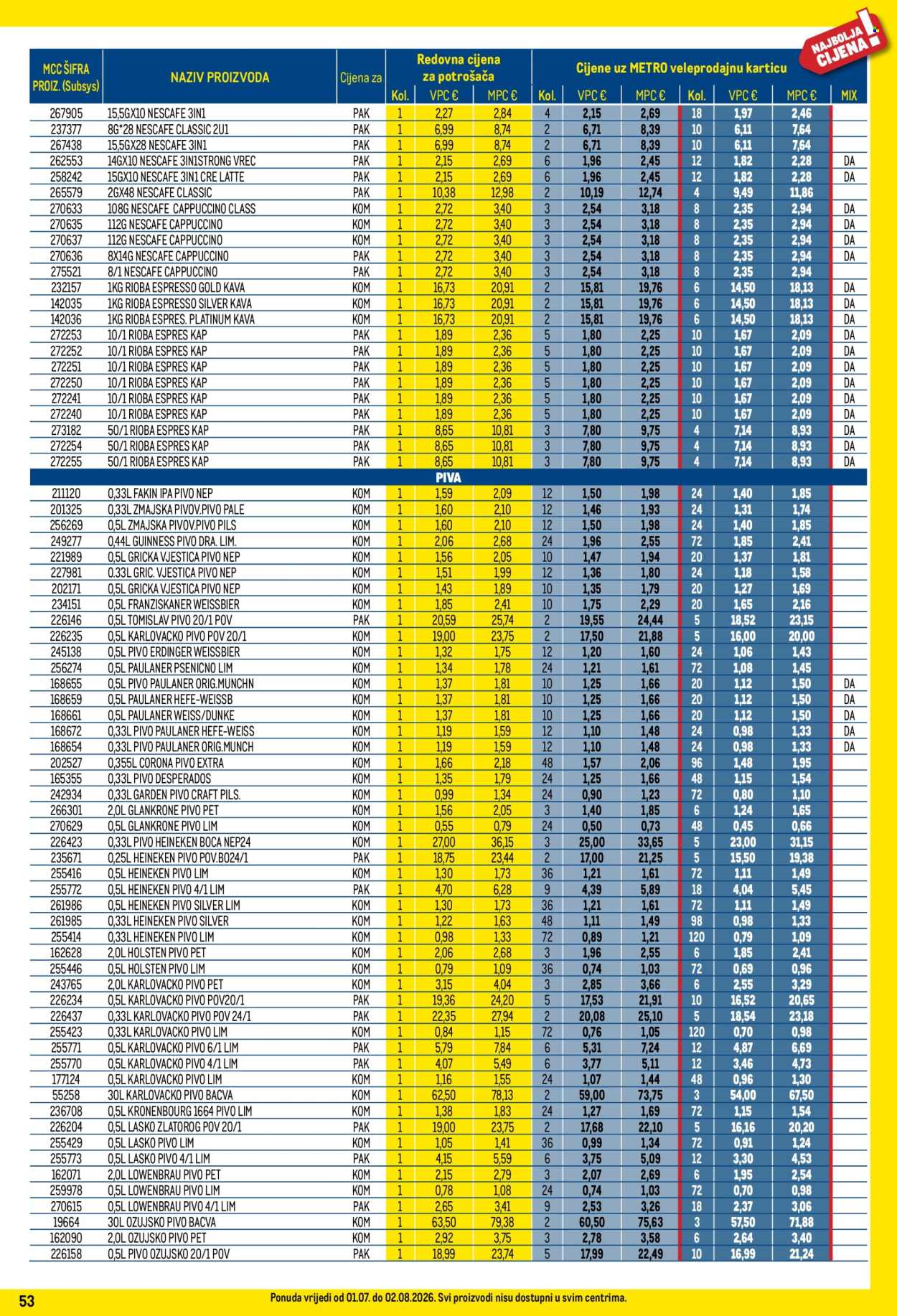 Leták Metro - 1.7.2026 - 2.8.2026. Strana 53