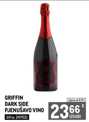 GRIFFIN DARK SIDE PJENUŠAVO VINO