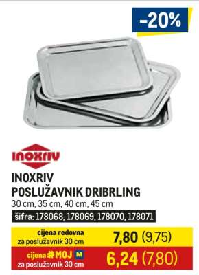 INOXRIV POSLUŽAVNIK DRIBRLING