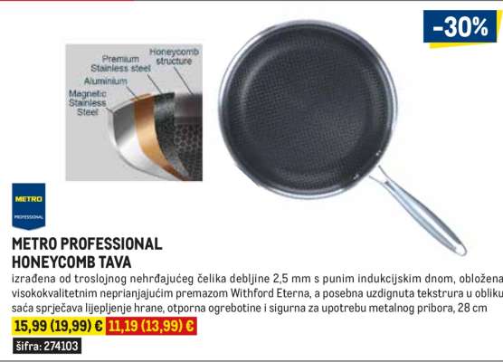 METRO PROFESSIONAL HONEYCOMB TAVA