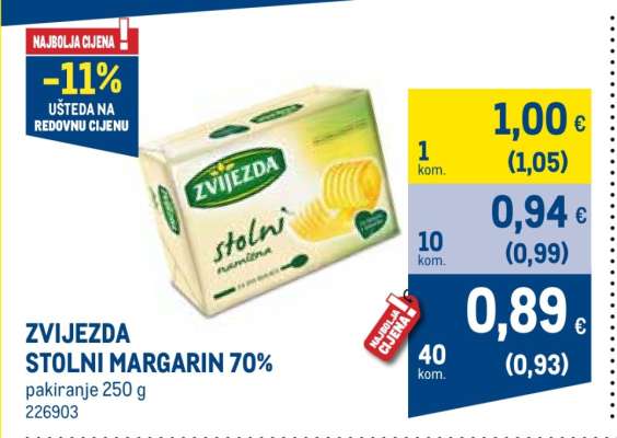 ZVIJEZDA STOLNI MARGARIN 70%