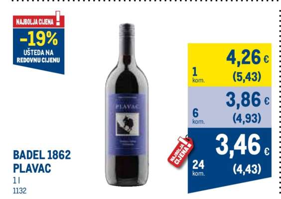 BADEL 1862 PLAVAC