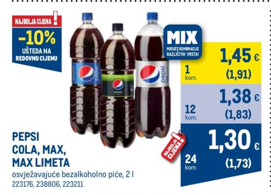 PEPSI COLA, MAX, MAX LIMETA