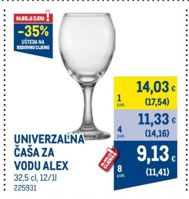 UNIVERZALNA ČAŠA ZA VODU ALEX