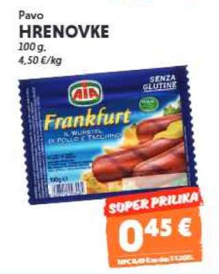 PAVO Hrenovke