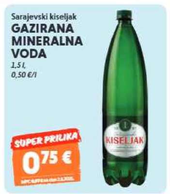 Sarajevski kiseljak GAZIRANA MINERALNA VODA