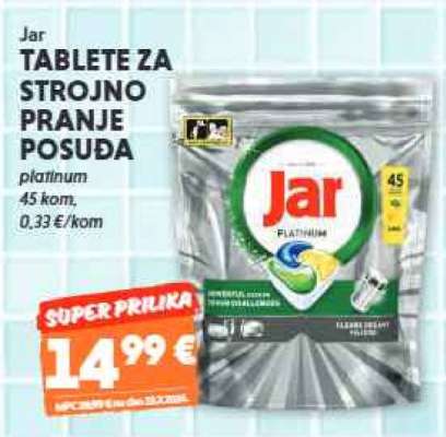 JAR Tablete za strojno pranje posuđa