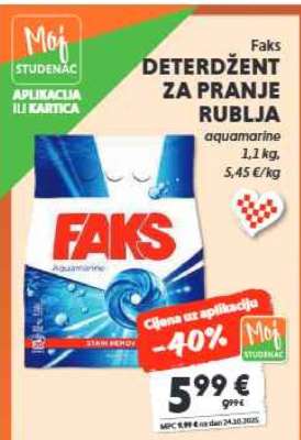FAKS DETERDŽENT ZA PRANJE RUBLJA
