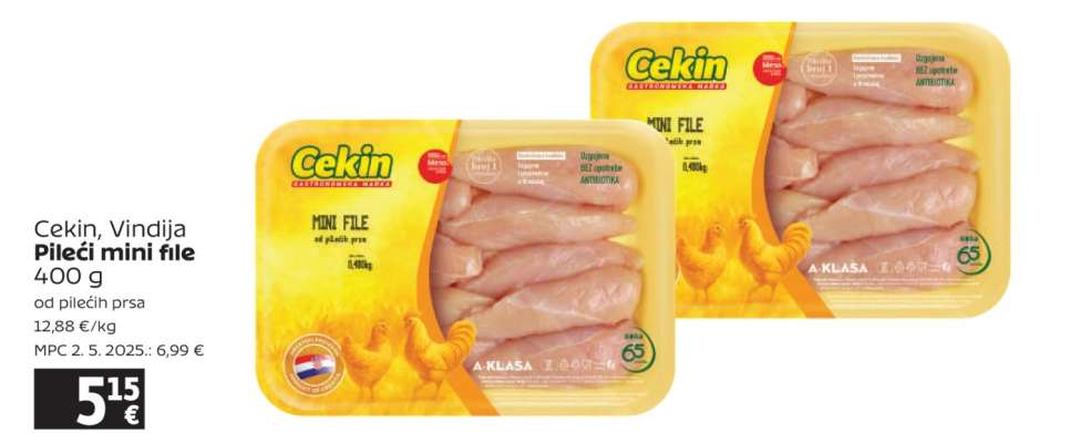 Cekin, Vindija Pileći mini file