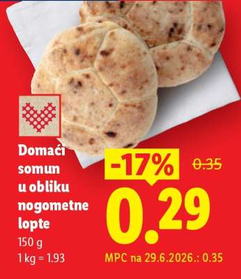 Domaći somun u obliku nogometne lopte