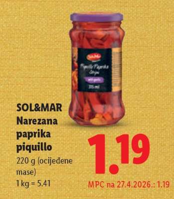 SOL&MAR Narezana paprika piquillo