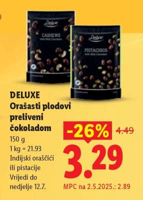 DELUXE Orašasti plodovi preliveni čokoladom