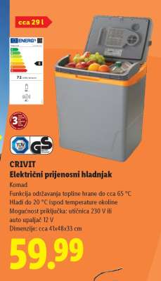 CRIVIT Električni prijenosni hladnjak