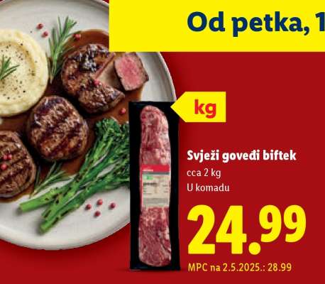 Svježi govedi biftek