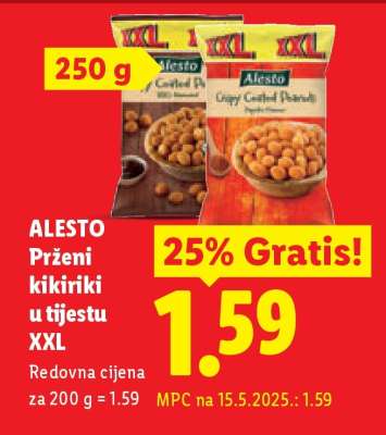 Alesto Prženi kikiriki u tijestu XXL