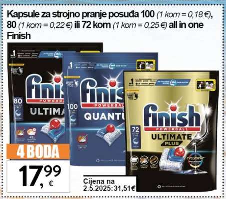 Kapsule za strojno pranje posuđa 100