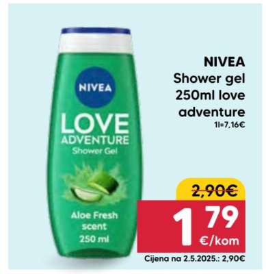 NIVEA Shower gel 250ml love adventure