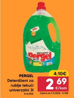 PERGEL Deterdžent za rublje tekući univerzalni 3l