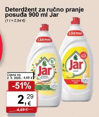 Deterdžent za ručno pranje posuđa 900 ml Jar