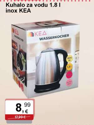 Kuhalo za vodu 1.8 l inox KEA