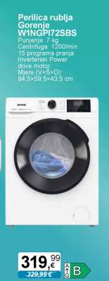 Perilica rublja Gorenje W1NGPI72SBS