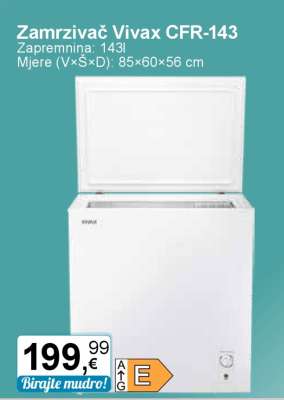 Zamrzivač Vivax CFR-143