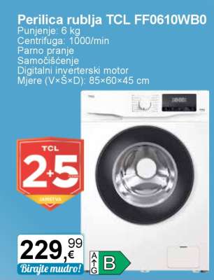 Perilica rublja TCL FF0610WB0