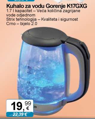 Kuhalo za vodu Gorenje K17GXG