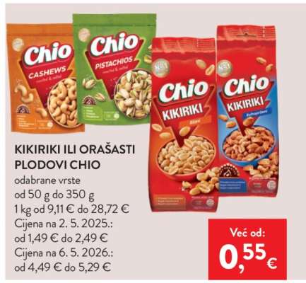 Kikiriki ili orašasti plodovi Chio