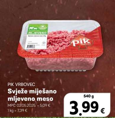 Svježe miješano mljeveno meso