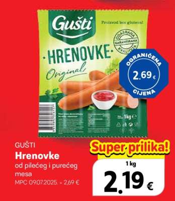 GUŠTI Hrenovke