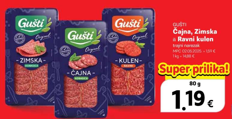 GUŠTI Čajna, Zimska ili Ravni kulen