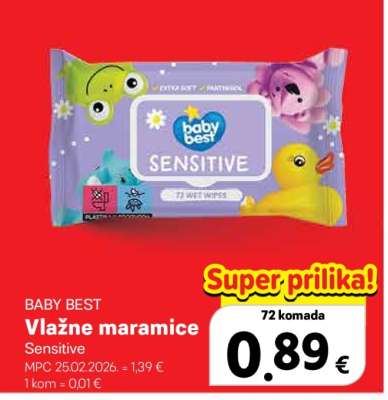BABY BEST Vlažne maramice Sensitive
