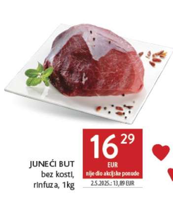JUNEĆI BUT bez kosti , rinfuza 1kg