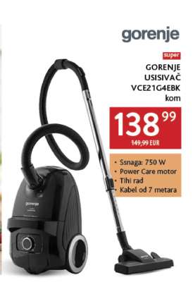 GORENJE USISIVAČ VCE21G4EBK
