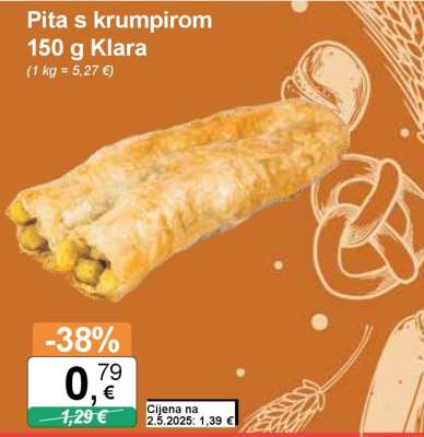 Pita s krumpirom 150 g Klara