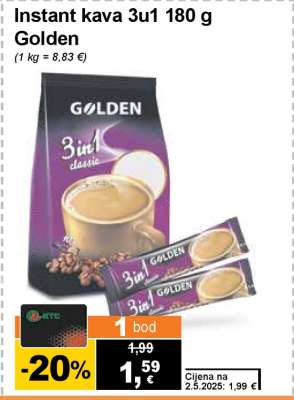 Instant kava 3u1 180 g Golden