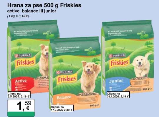 Hrana za pse 500 g Friskies
