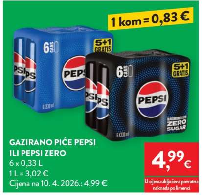 Gazirano piće Pepsi ili Pepsi Zero