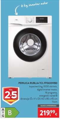 Perilica rublja TCL FF0610WB0