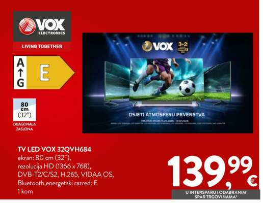 TV LED VOX 32QVH684