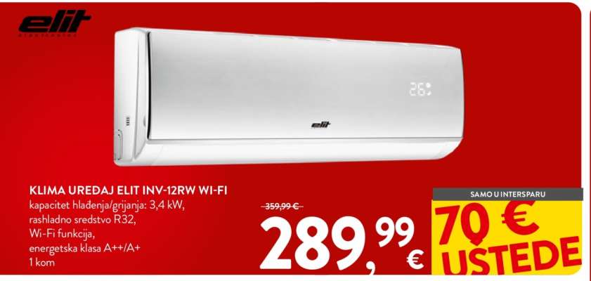 Klima uređaj ELIT INV-12RW Wi-Fi