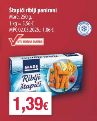 Štapići riblji panirani