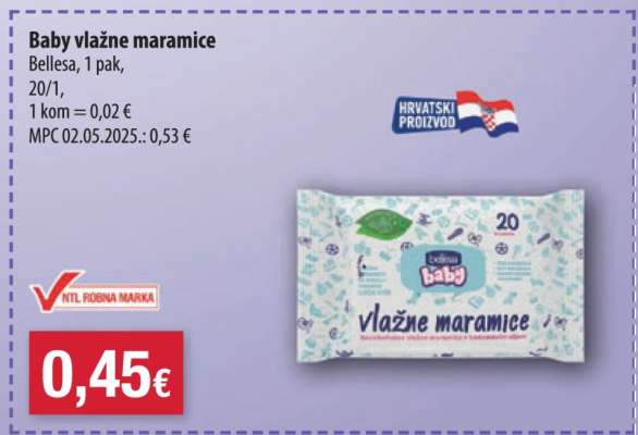 Baby vlažne maramice