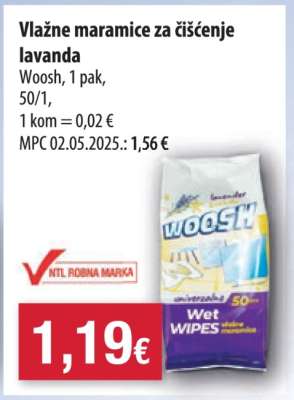 Vlažne maramice za čišćenje lavanda