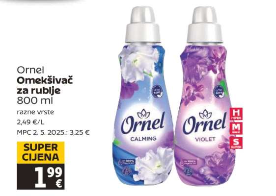 ORNEL Omekšivač za rublje