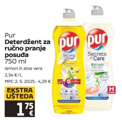 PUR Deterdžent za ručno pranje posuđa