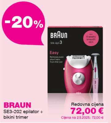 BRAUN SE3-202 epilator + bikini trimer
