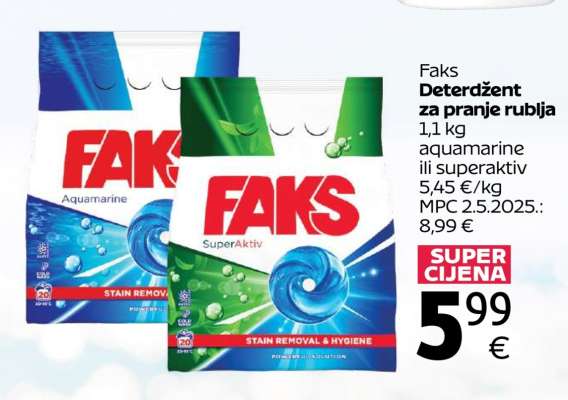 FAKS DETERDŽENT ZA PRANJE RUBLJA