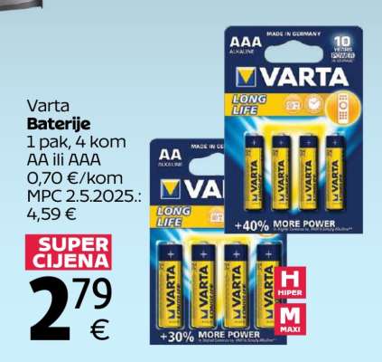 VARTA Baterije